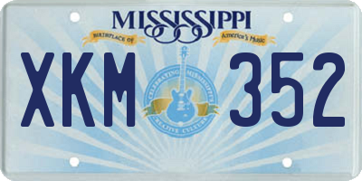 MS license plate XKM352