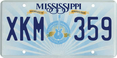 MS license plate XKM359