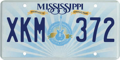 MS license plate XKM372