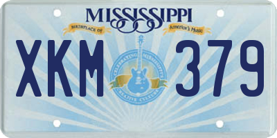 MS license plate XKM379