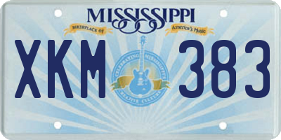 MS license plate XKM383