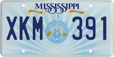 MS license plate XKM391