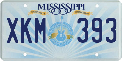 MS license plate XKM393