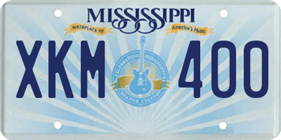 MS license plate XKM400