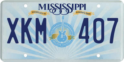 MS license plate XKM407