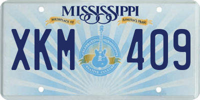 MS license plate XKM409