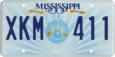 MS license plate XKM411