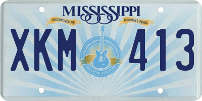 MS license plate XKM413
