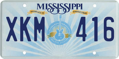 MS license plate XKM416