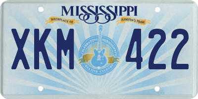 MS license plate XKM422