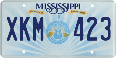 MS license plate XKM423