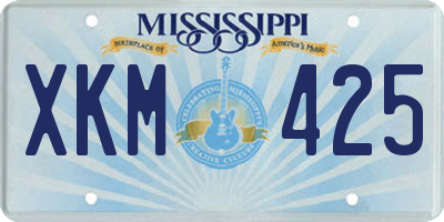 MS license plate XKM425