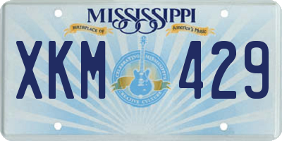 MS license plate XKM429