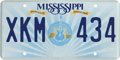 MS license plate XKM434