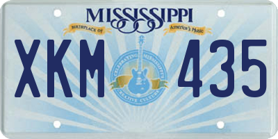 MS license plate XKM435