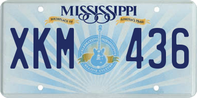 MS license plate XKM436