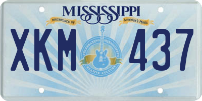 MS license plate XKM437