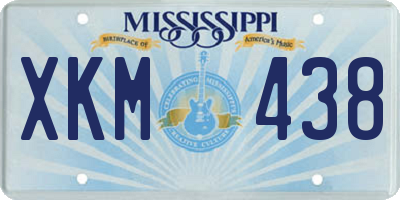 MS license plate XKM438