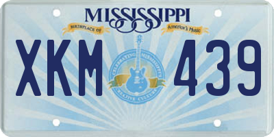 MS license plate XKM439