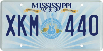 MS license plate XKM440