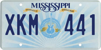 MS license plate XKM441