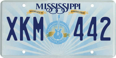 MS license plate XKM442