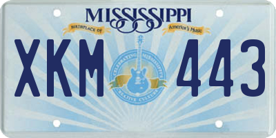 MS license plate XKM443