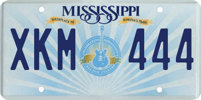 MS license plate XKM444