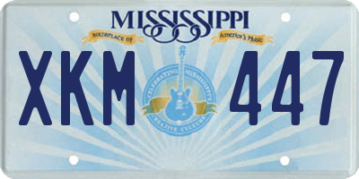 MS license plate XKM447