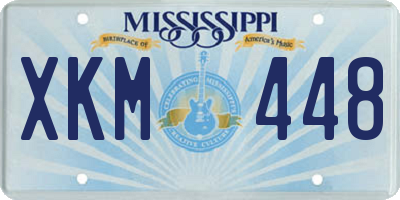 MS license plate XKM448