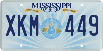 MS license plate XKM449
