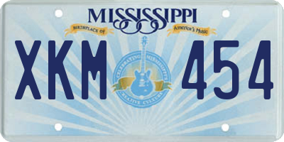 MS license plate XKM454