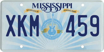MS license plate XKM459