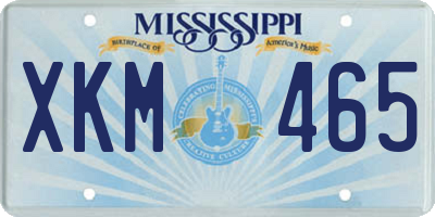 MS license plate XKM465