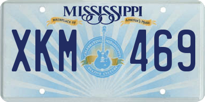 MS license plate XKM469