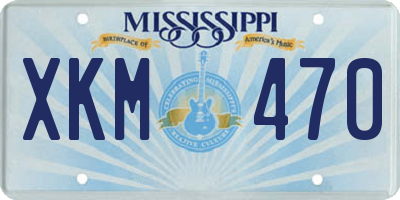 MS license plate XKM470