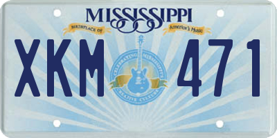 MS license plate XKM471