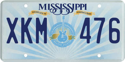 MS license plate XKM476