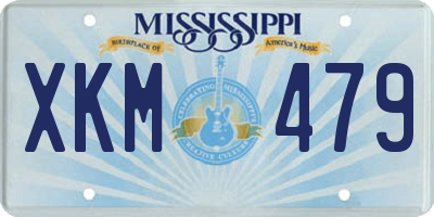 MS license plate XKM479