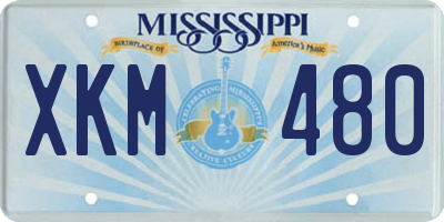 MS license plate XKM480