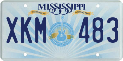 MS license plate XKM483