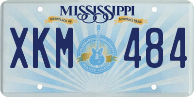 MS license plate XKM484