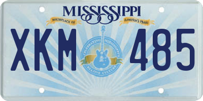 MS license plate XKM485