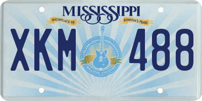 MS license plate XKM488