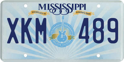 MS license plate XKM489
