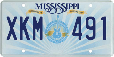 MS license plate XKM491