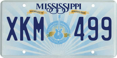 MS license plate XKM499