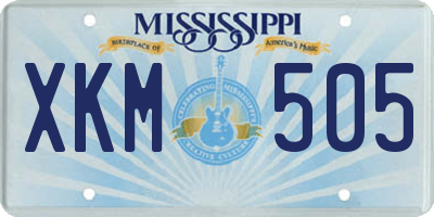 MS license plate XKM505