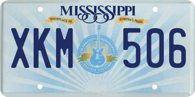 MS license plate XKM506