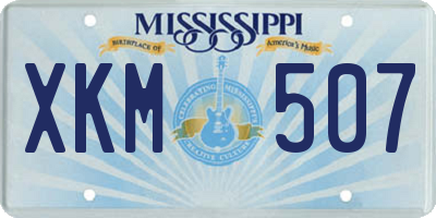 MS license plate XKM507